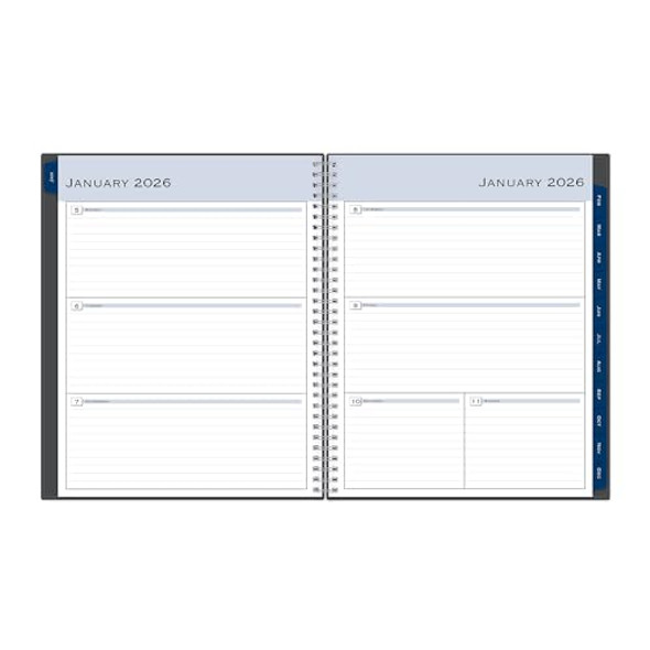 BLUE SKY WEEKLY/MONTHLY PLANNER 8-1/2" X 11", 100008-26 - CHARCOAL METALLIC New BLUE SKY WEEKLY/MONTHLY PLANNER 8-1/2" X 11", 100008-26 - CHARCOAL METALLIC New