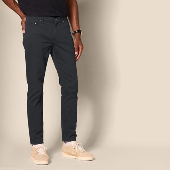 AMAZON ESSENTIALS MEN'S SLIM-FIT PANTS 5-POCKET STRETCH TWILL CHARCOAL 30W X 32L New AMAZON ESSENTIALS MEN'S SLIM-FIT PANTS 5-POCKET STRETCH TWILL CHARCOAL 30W X 32L New