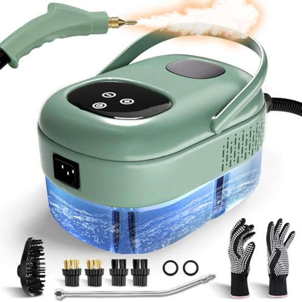 TWOOASES STEAM CLEANER HANDHELD 2500W HIGH PRESSURE STEAMER - GREEN TWOOASES STEAM CLEANER HANDHELD 2500W HIGH PRESSURE STEAMER - GREEN