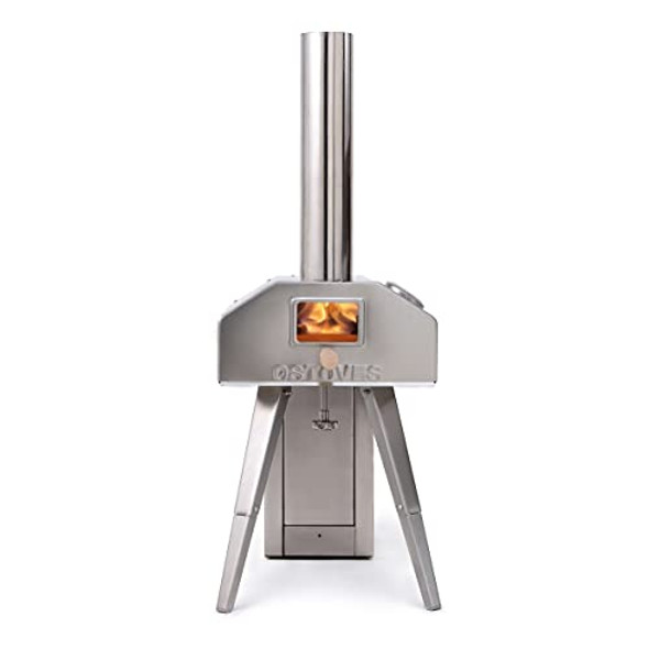 Qubestove Q-STOVE 12" OUTDOOR WOOD PELLET PIZZA OVEN WITH AUTO ROTATING - SILVER Qubestove Q-STOVE 12" OUTDOOR WOOD PELLET PIZZA OVEN WITH AUTO ROTATING - SILVER