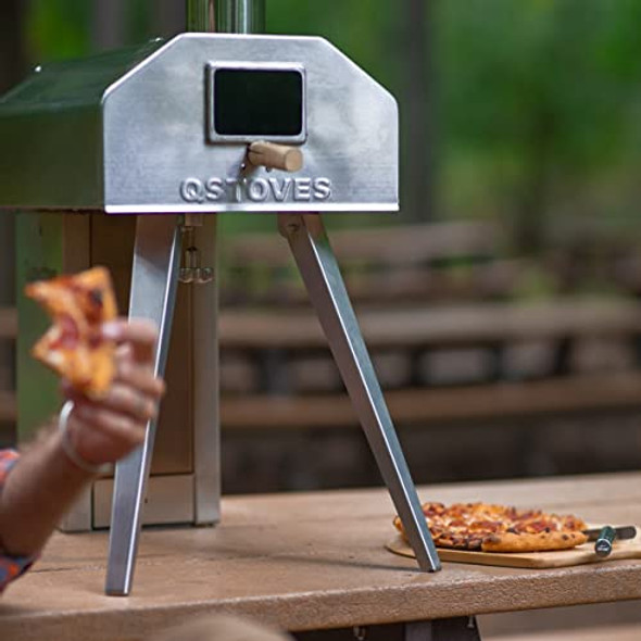 Qubestove Q-STOVE 12" OUTDOOR WOOD PELLET PIZZA OVEN WITH AUTO ROTATING - SILVER Qubestove Q-STOVE 12" OUTDOOR WOOD PELLET PIZZA OVEN WITH AUTO ROTATING - SILVER