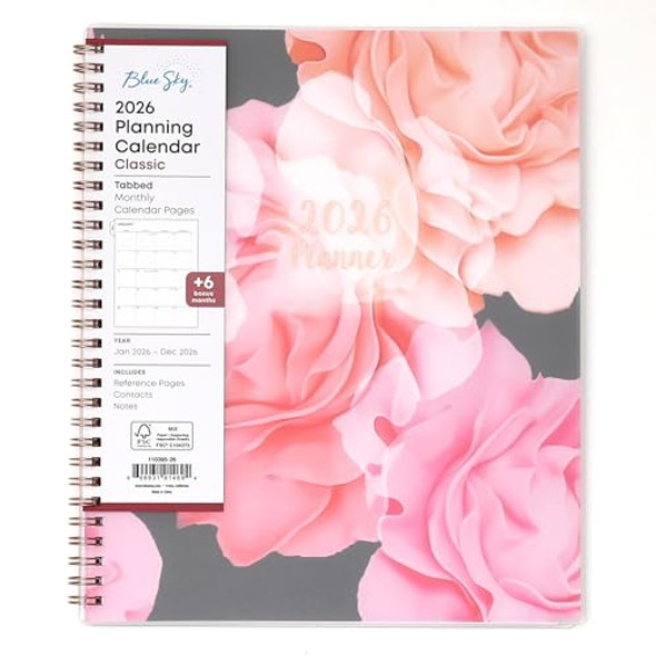 BLUE SKY 2026 MONTHLY PLANNER CALENDAR, 8" X 10", FLEXIBLE Cover, Joselyn BLUE SKY 2026 MONTHLY PLANNER CALENDAR, 8" X 10", FLEXIBLE Cover, Joselyn