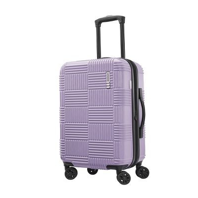 AMERICAN TOURISTER NXT HARDSIDE LARGE CHECKED SPINNER SUITCASE - PURPLE