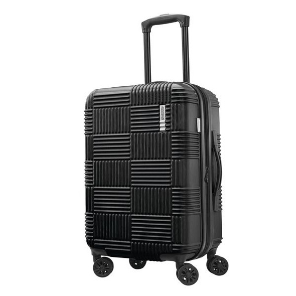 AMERICAN TOURISTER NXT HARDSIDE LARGE CHECKED SPINNER SUITCASE - BLACK AMERICAN TOURISTER NXT HARDSIDE LARGE CHECKED SPINNER SUITCASE - BLACK