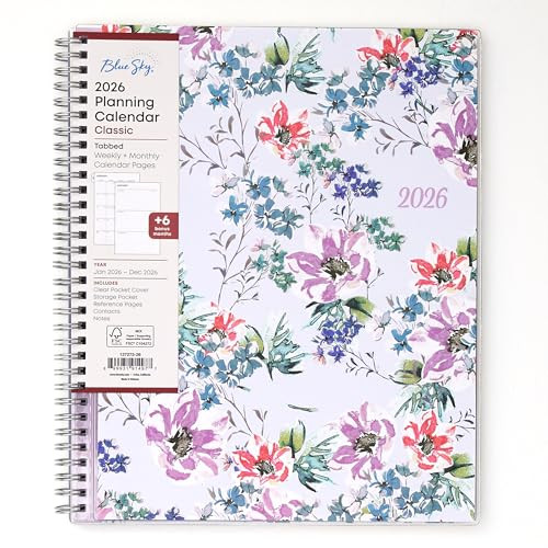Blue Sky 2026 Weekly and Monthly Planner Calendar - Laila New