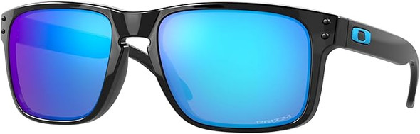 OAKLEY OO9102 SUNGLASSES HOLBROOK SIZE 57 - POLISHED BLACK SAPPHIRE BLUE PRIZM