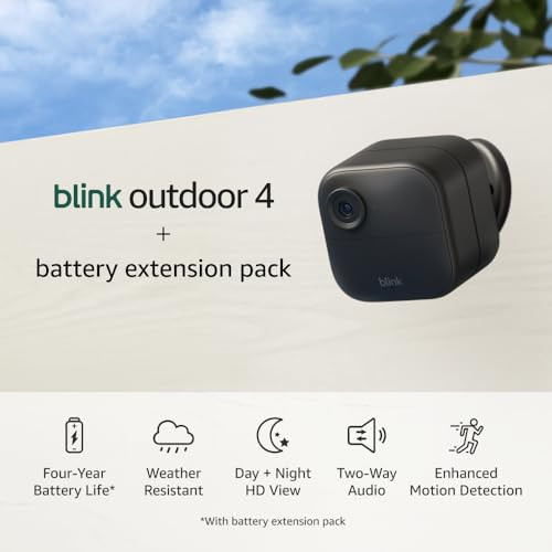 Blink Outdoor 4 Battery Extension Pack 4YR Battery Wireless Security Camera