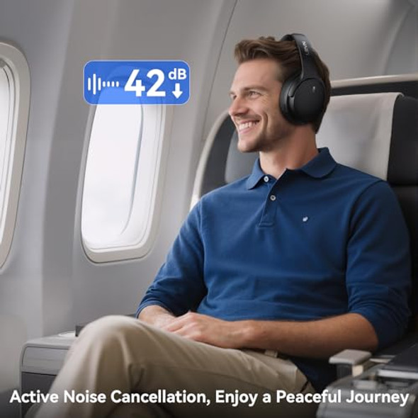 LEVN Hybrid Active Noise Cancelling Headphones Wireless Headphones Bluetooth 5.4