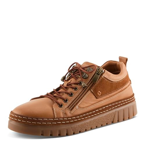 SPRING STEP WOMEN'S LAURIA LEATHER SUEDE CLASSIC SHOES, SIZE 7.5-8, CAMEL