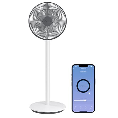 Ofuzzi Breeze 10 Smart Pedestal Fan, 39'' Quiet 140° Oscillating - WHITE