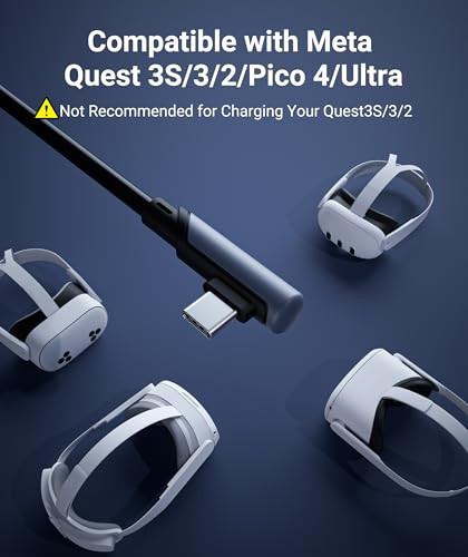 SYNTECH LINK CABLE 20 FT COMPATIBLE OCULUS/META QUEST 3/3S,2/PRO/PICO 4 - BLACK