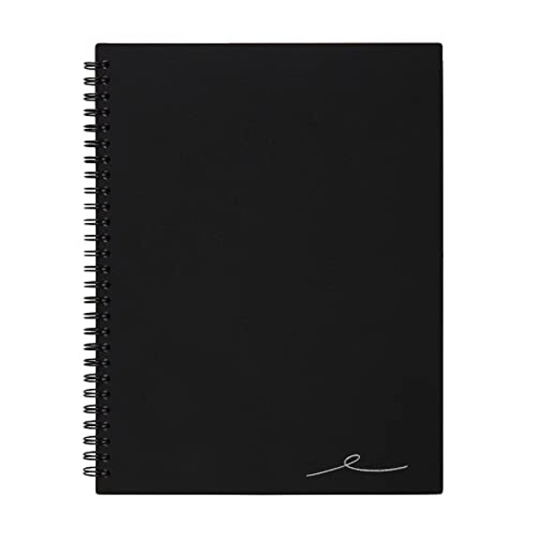 OFFICE DEPOT BRAND WIREBOUND BUSINESS NOTEBOOK 7-1/4" X 9-1/2" 80 SHEETS BLACK New