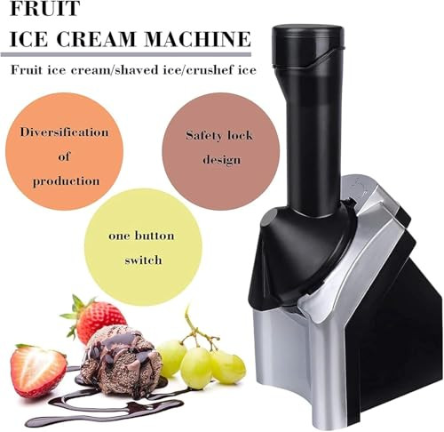 YHNNH ICE CREAM MAKER, PARTY DESSERT MAKING MACHINE, FROZEN DESSERT - BLACK