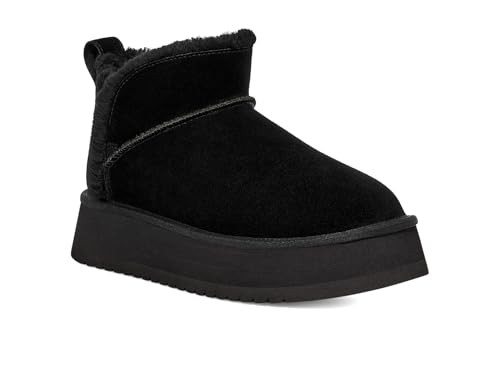 KOOLABURRA BY UGG WOMEN'S KOOLA ULTRA MINI PLATFORM ANKLE BOOT - SIZE 12 - BLACK