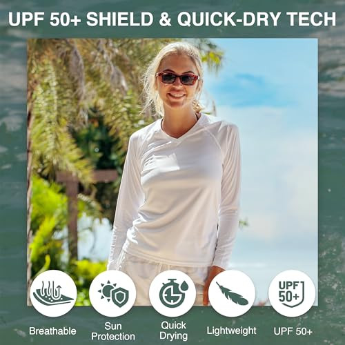 KANU SURF WOMEN UPF 50+ LONG SLEEVE ACTIVE SWIM TEE & WORKOUT TOP WHITE M New