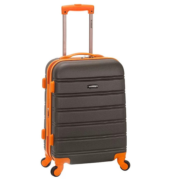 ROCKLAND MELBOURNE 20-INCH HARDSIDE SPINNER CARRY-ON LUGGAGE - CHARCOAL