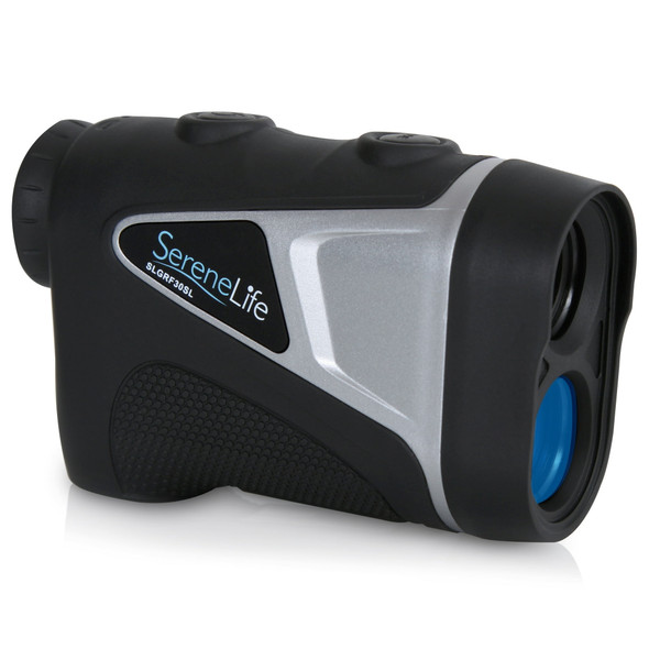 SERENELIFE GOLF LASER RANGE FINDER MONOCULAR PIN-SEEKING ZOOM - BLACK/SILVER