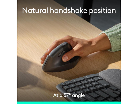 Logitech Wave Keys & Lift Vertical Mouse Ergonomic Wireless Keyboard and Mouse