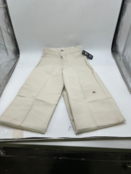 DICKIES WOMEN'S LOOSE FIT DOUBLE KNEE WORK PANTS SIZE: 25 - STONE WHITECAP GRAY New