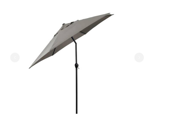 ASTELLA 9 FT. STEEL MARKET PUSH TILT PATIO UMBRELLA IN POLYESTER TAUPE - GRAY