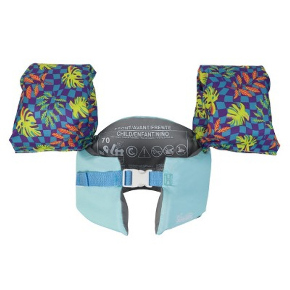 SWIMWAYS DISNEY STITCH PFD SWIM TRAINER: KIDS LIFE JACKET VEST 33-55 LBS - BLUE