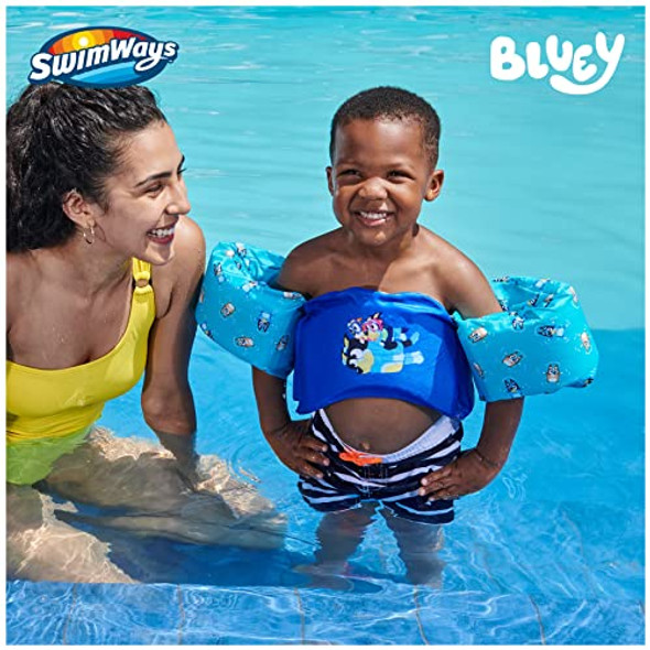 SWIMWAYS BLUEY SWIM TRAINER (UNISEX), FOR KIDS 33-55LBS - BLUE