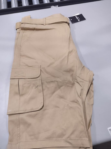 BLU ROCK CARGO SHORTS WITH BELT COLOR KHAKI SIZE MEN 40 - SIZE: MEN 40 - KHAKI New