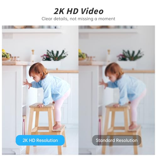 JWQPO Indoor Camera 5G, 2.4G WiFi Security Instant 911 Alert, 360° Pan/Tilt
