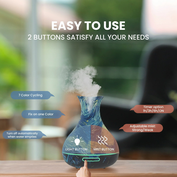 SEEBOO STARRY NIGHT ULTRASONIC AROMATHERAPY DIFFUSER (300 ML) - MULTI