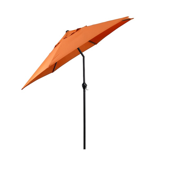 ASTELA ASTELLA 9-FT STEEL ORANGE PUSH-BUTTON TILT MARKET PATIO UMBRELLA - ORANGE