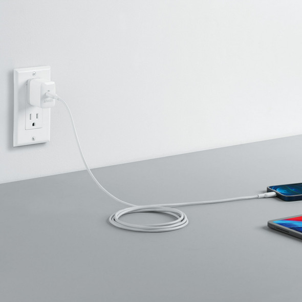 ANKER POWERPORT III 20W USB-C WALL CHARGER COMPACT FAST CHARGER - WHITE