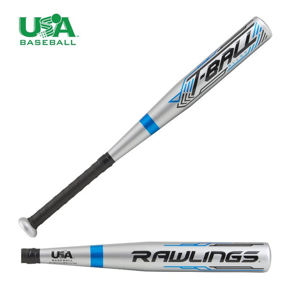 RAWLINGS 24" T BALL BAT 2018: YOUTH ALUMINUM T-BALL BAT, 2.25" BARREL - GRAY