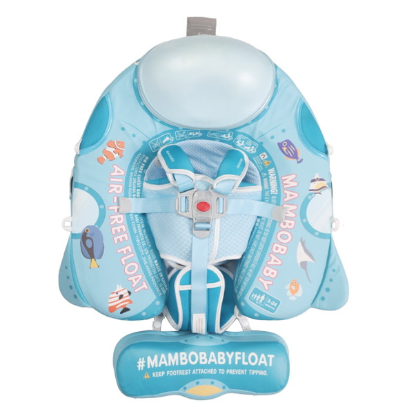 MAMBOBABYFLOAT MAMBOBABY BABY POOL FLOAT WITH 3D CANOPY- BLUE/YELLOW