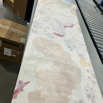 SEVOBAL PREMIUM NON-SLIP YOGA MAT EXTRA THICK EXERCISE 72.1x24x0.2 - PINK FLOWER