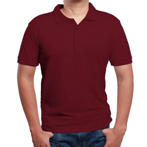 AUTHENTIC GALAXY BY HARVIC MENS SHORT SLEEVE PIQUE POLO - SIZE: 3XL - BURGUNDY New