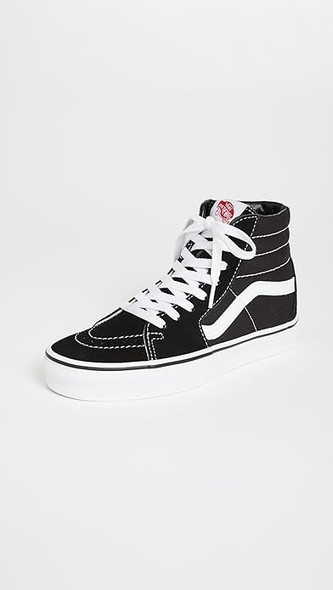 VANS UA SK8 HIGH TOP SNEAKERS - SIZE: WOMEN 7.5 - BLACK/BLACK/WHITE New