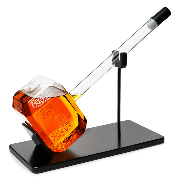 The Wine Savant Thors Hammer Whiskey and Wine Decanter - 2000 ml