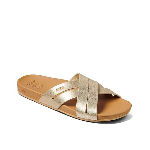 CI3921 REEF WOMENS CUSHION SPRING BLOOM CHAMPAGNE SIZE 8