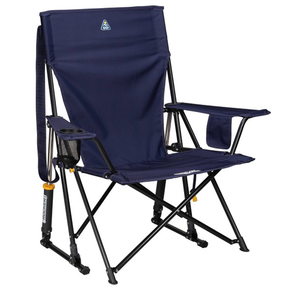 GCI OUTDOOR COMFORT PRO ROCKER FOLDABLE ROCKING CAMP CHAIR - RICH BLUE New