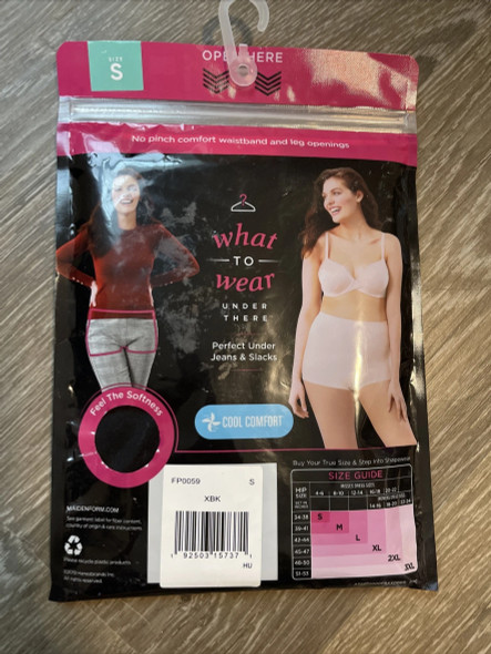 MAIDENFORM FLEXEES WOMEN'S BOYSHORT HIP SIZE 34-38 - SIZE: WOMEN S - BLACK