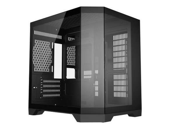 DIYPC DIY-CUBE03-BK Black Dual USB3.0 Tempered Glass Micro ATX Gaming Computer