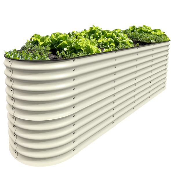 Olle Galvanized Planter for Vegetables 12-in-1 Large Metal Raised Bed Gardening