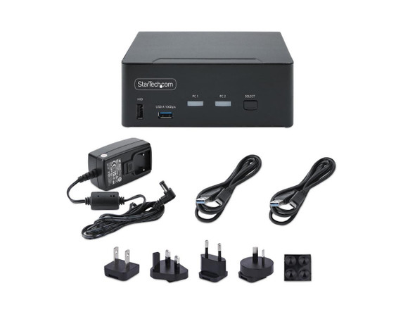 StarTech 2-Port Dual-Monitor DisplayPort 1.4 KVM Switch - 8K 60Hz / 4K 144Hz -