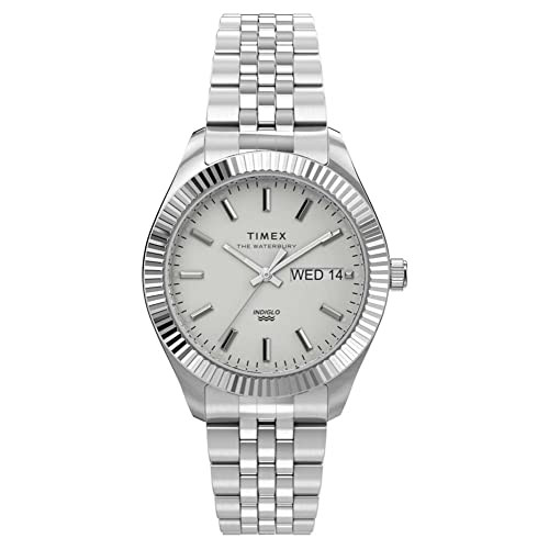 Timex Women's Waterbury Legacy Boyfriend 36mm Watch TW2U78700VQ - SILVER