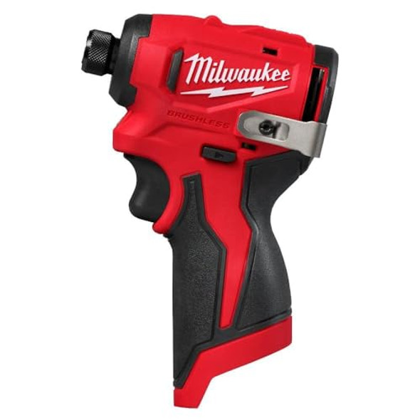 MILWAUKEE M12 SUBCOMPACT BRUSHLESS 1/4 HEX IMPACT DRIVER TOOL ONLY -RED/BLACK