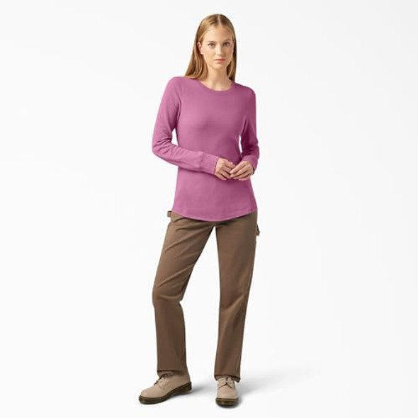 FL198 DICKIES WOMEN'S THERMAL LONG SLEEVE SHIRT SIZE M PINK New