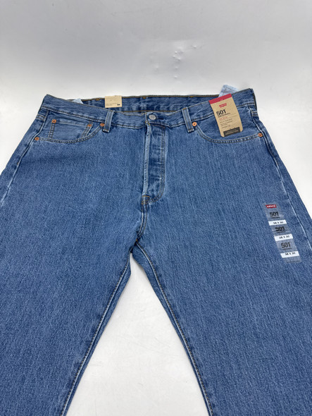 005010193 LEVI'S MEN'S 501 ORIGINAL FIT JEANS MEDIUM STONE SIZE 38X30 New