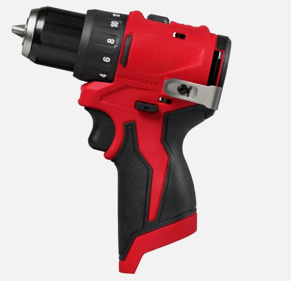 MILWAUKEE M12 12V 3/8" BRUSHLESS DRILL/DRIVER TOOL ONLY, NO BOX- RED/BLACK