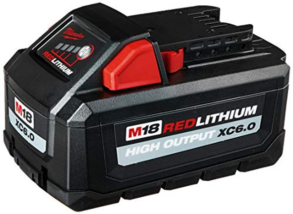 MILWAUKEE 48-11-1865 M18 REDLITHIUM HIGH OUTPUT XC 6 AH LITHIUM-ION BATTERY
