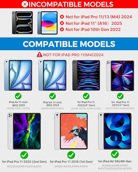 Typecase Touch Keyboard Case for iPad Air 11" & iPad Pro, Multi-Touch, Black